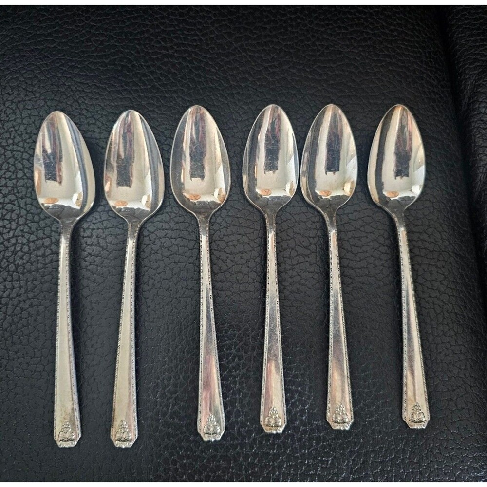 Oneida Prestige Silver Plate 6 Teaspoons  BORDEAUX  Silverplate